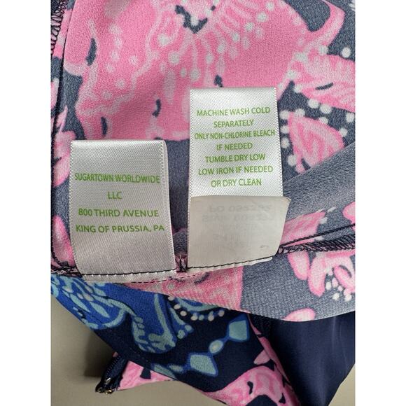 Lilly Pulitzer Blanca Stretch Romper Sz 2 High Tide Perfect Colorful Preppy - Picture 15 of 16